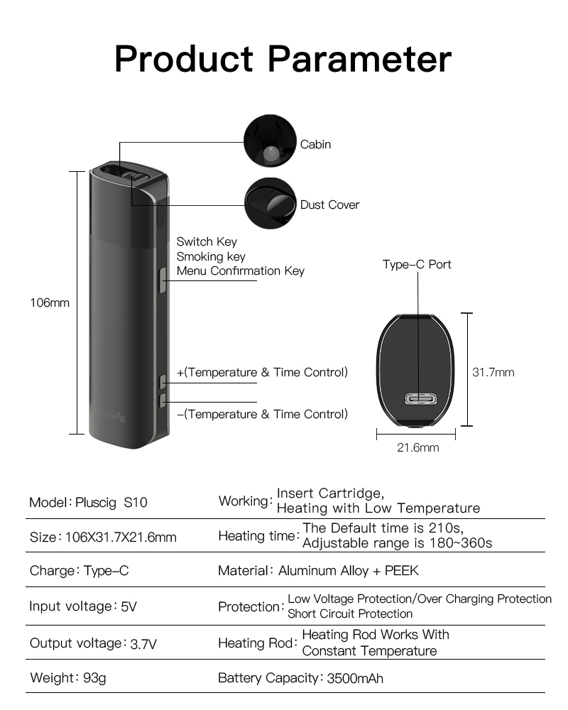 Pluscig S10 Heat not burn device 11