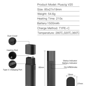 Pluscig V20 Heat not burn device kit 2